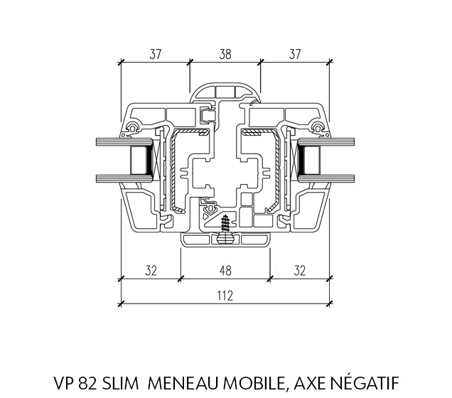 VP 82 slim słupek ruchomy dornmas ujemny